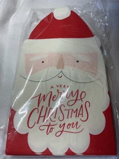 MY MIND'S EYE CHRISTMAS SANTA HEAD GUEST NAPKINS (32) 4 1/4 X 7 3/4 NIP