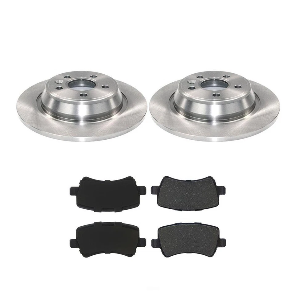 For 2015 Land Rover Range Rover Evoque Rear Brake Rotors And Ceramic Brake Pads - Image 2 of 4
