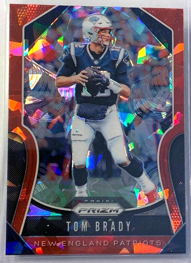 Tom Brady 2019 Panini Prizm Red Cracked Ice Refractor Card #18  SP