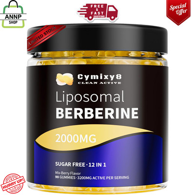 12 in 1 Berberine HCL Gummies High Bioavailability Liposomal Berberine Gummies W