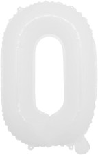 16 Inch White Alphabet Letter and Number Balloons Set Package, Aluminum Hanging