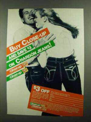 1981 Close-Up Toothpaste Ad - Save on Chardon Jeans