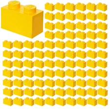 ☀️100x NEW LEGO 1x2 YELLOW Bricks (ID 3004) BULK Parts City Town Building Sun