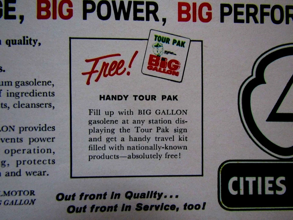 Vintage 1961  Cities CITGO Original Print Ad 8.5 x 11" - Image 4 of 4