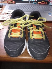 Asics Kids' Gel-Venture 9 PS Athletic Running Shoes, Size 2 M, Black/Orange