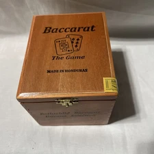 Baccarat The Game By Eiroa Petit Corona Empty Wooden Cigar Box 5.5 X4.35x 4.25