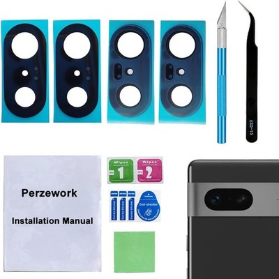 2 Set Back Rear Camera Lens Glass Replacement for Google Pixel 7 with 7 
