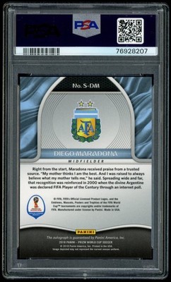 2018 Panini Prizm World Cup Signatures Diego Maradona Auto PSA 10