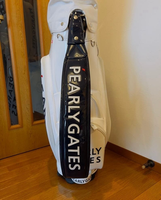 PEARLY GATES Standard Enamel Caddy Bag White 46inch Unisex PG