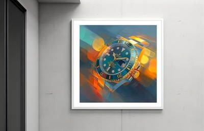 Rolex Submariner Starbuc 24x24 Giclée Art Print Ltd 1/25 Signed COA Rombley C16