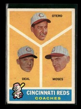 1960 Topps #459 Reggie Otero / Cot Deal / Wally Moses Cincinnati Reds