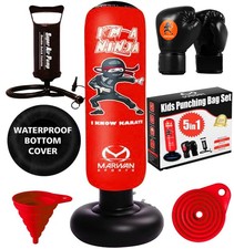 Marwan Sports 5-in-1 Inflatable Punching Bag for Kids 63" Karate Toy Set