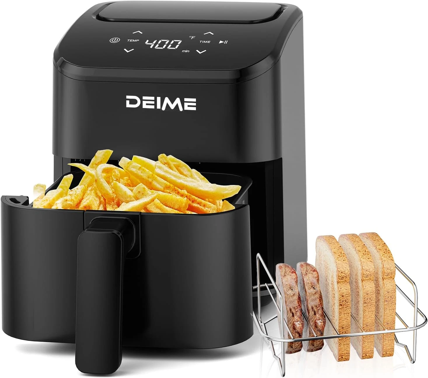 DEIME 3QT Compact Air Fryer Quiet Digital Touchscreen Nonstick Dishwasher Safe
Opens in a new window