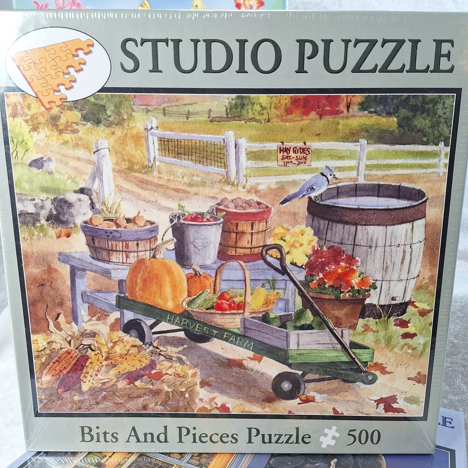 (Lot of 3) Bits & Pieces Puzzle, (2) 300 Pc + (1) 500 Pc Winter New & Sealed - Image 4 of 4