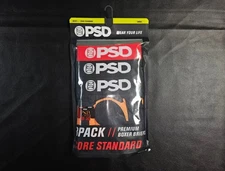 PSD 3-Pack Premium Core Boxer Briefs Serpent Sizes S/L/XL Snake Black/Red/Orange