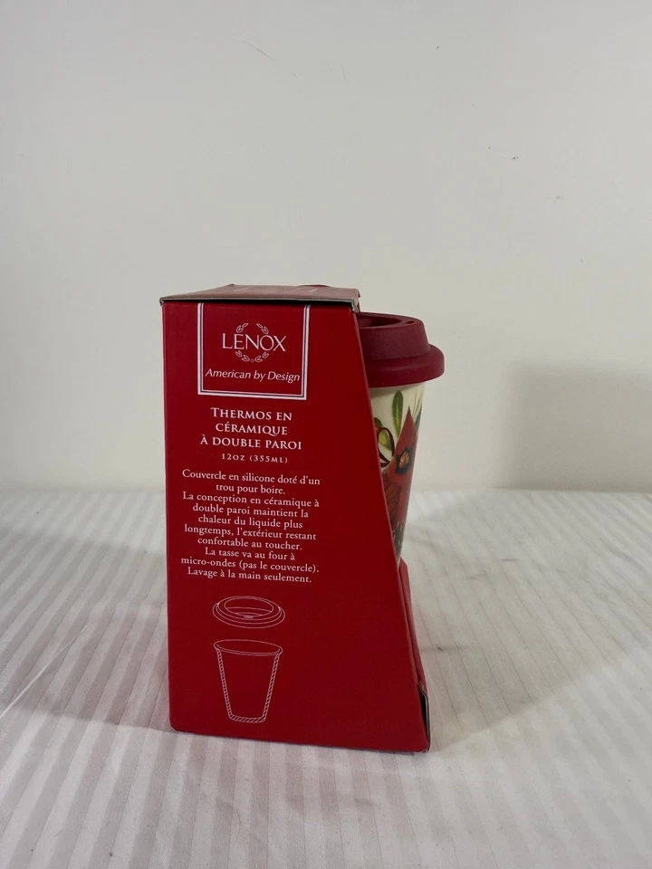 Taza vaso con tachuelas de cerámica blanca Starbucks 2014 tapa de cerámica logotipo en relieve 10 oz Foto 4 de 4