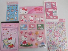 NEW Hello Kitty 30 PUFFY STICKERS-BOOK w 130 STICKERS-30 on SHEETS  100 JAPAN 