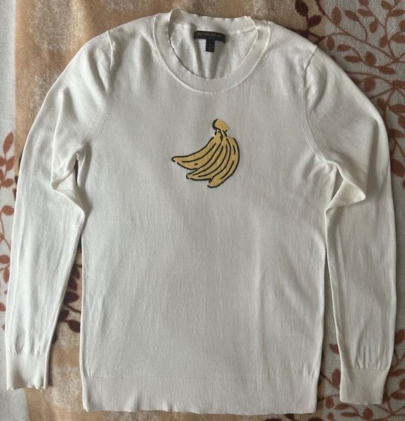 Women Banana Republic Factory Sweater White Cotton