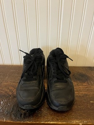 Nike Air Max 90 CD6864-001 Triple Black Casual Shoes Sneakers Size 4Y Boys