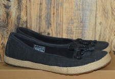 UGG Syleste Canvas Check Print Flats Espadrilles - UK5.5 EU38 Slip On Black