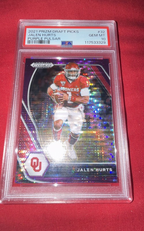 2021 Panini Prizm Draft Picks - Jalen Hurts #32 Purple Pulsar Prizm 12/25