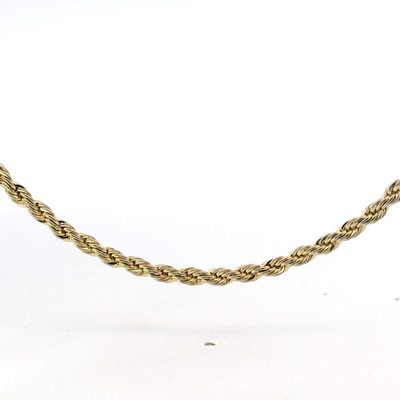Trifari Goldfarbene Rope Chain Halskette 2,5 mm Mit Springring Verschluss 30 in