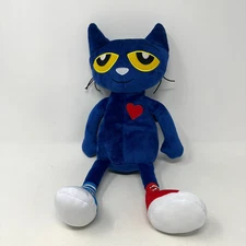 Kohls Pete Cat Plush James Dean Stuffed Animal Blue Red Heart Sneaker Kitty 4"