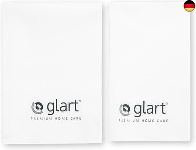 Glart 2er Set Ultra-Microfasertücher Fenstertücher Scheibentücher 40x45 cm und 6