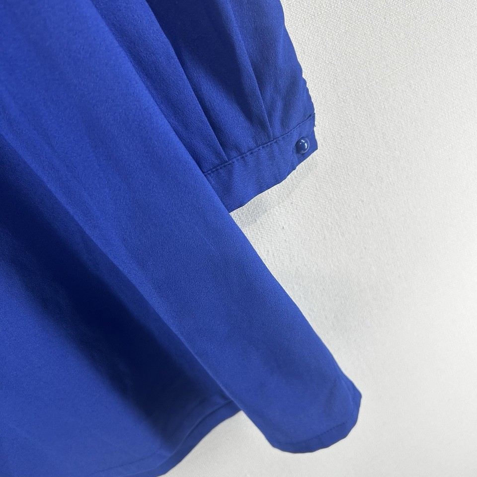 Boohoo Dress Womens Size 16 Cobalt Blue Cold Shoulder Long Sleeve ...