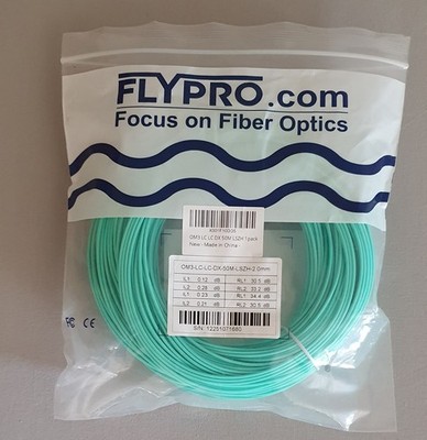 Glasfaserkabel FLYPROFiber Optical Fiber cable MM 50/125 OM3 - LSZH 50M