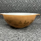 Vintage Pyrex 10" Cinderella Nesting Bowl 444 Early American Heritage Eagle 4qt