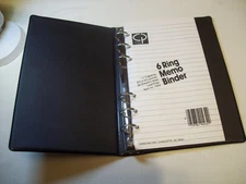 Carolina Pad Paper Ring 6-ring Vinyl Binder memo book with 6 3/4" x 3 3/4" sheet