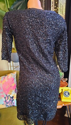 Jack Wills Silk Sequin Shirt Dress, Large