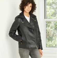 Universal Thread Classic Moto Faux Leather Jacket Size Xs