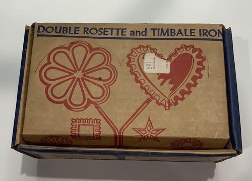 Vintage Nordic Ware Double Rosette and Timbale Iron 4 Patty Shells Cookie Mold - Picture 3 of 8