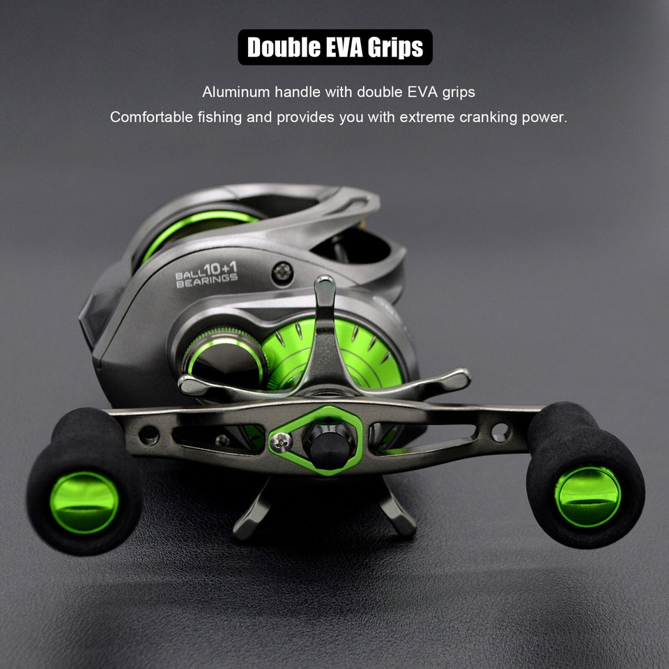 Moulet Baitcasting Camekoon 7.1:1 - Moulinet Pêche Avec Frein étoile Et Ligne PE - Ratio 7.1:1