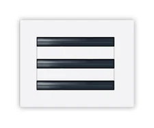 8x6 Modern AC Vent Cover - Decorative White Air Vent - Standard Linear Slot Diff