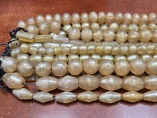 12 STRANDS ASSORT SHAPE YELLOW GREEN RESIN BEADING BEADS 16" BD-519
