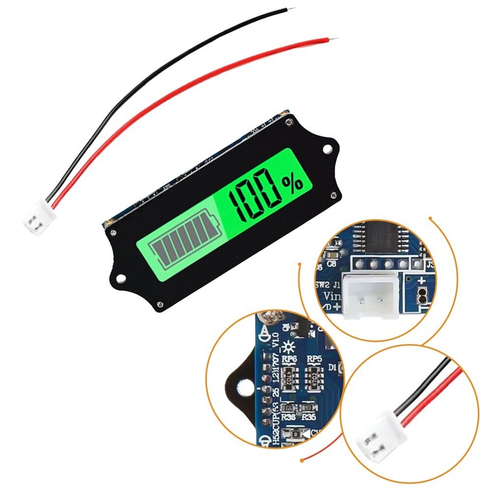 150mm Leads Battery Capacity Tester for Easy Connection to Lithium