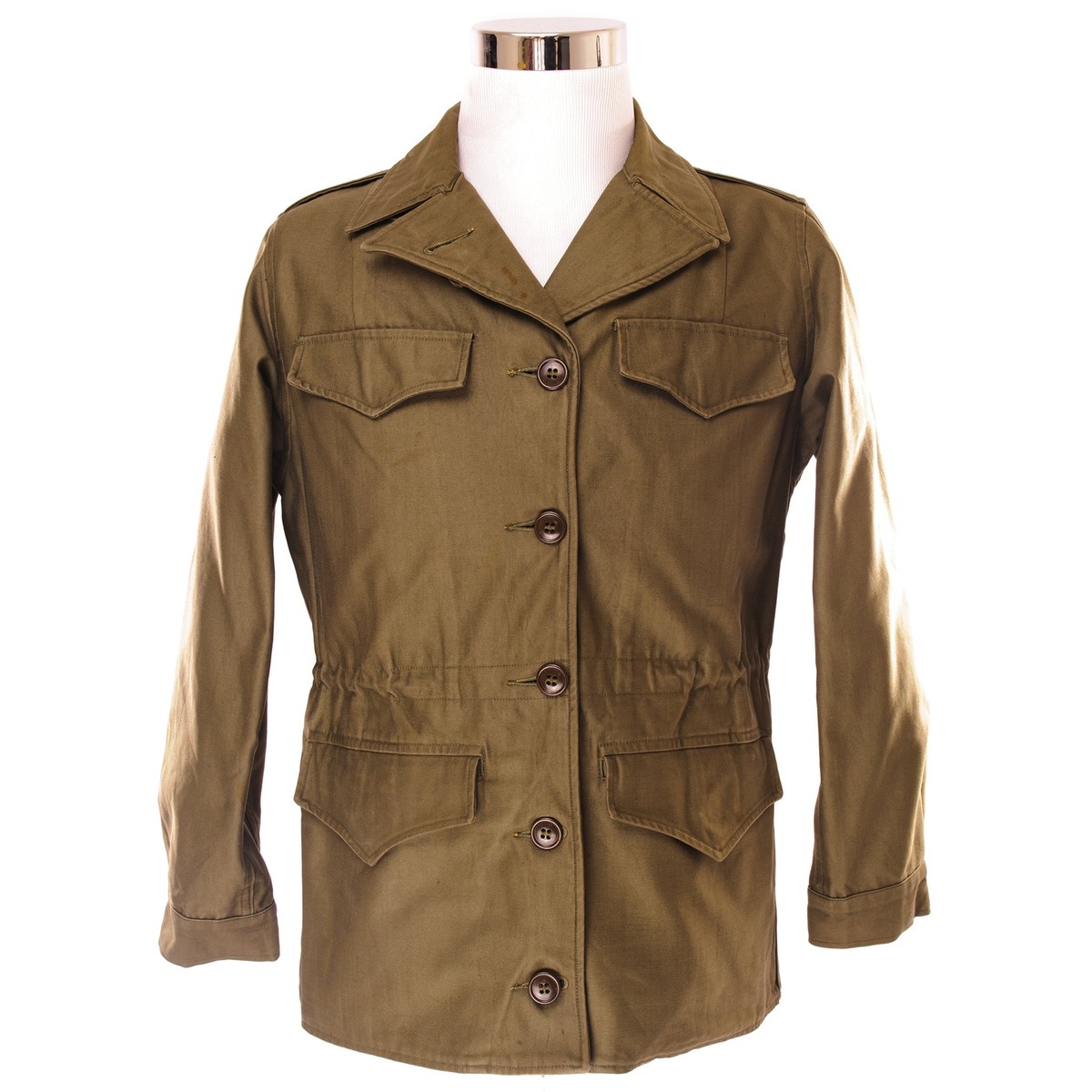 VINTAGE US ARMY WOMEN FIELD JACKET M-1943 M43 1948 SIZE 10