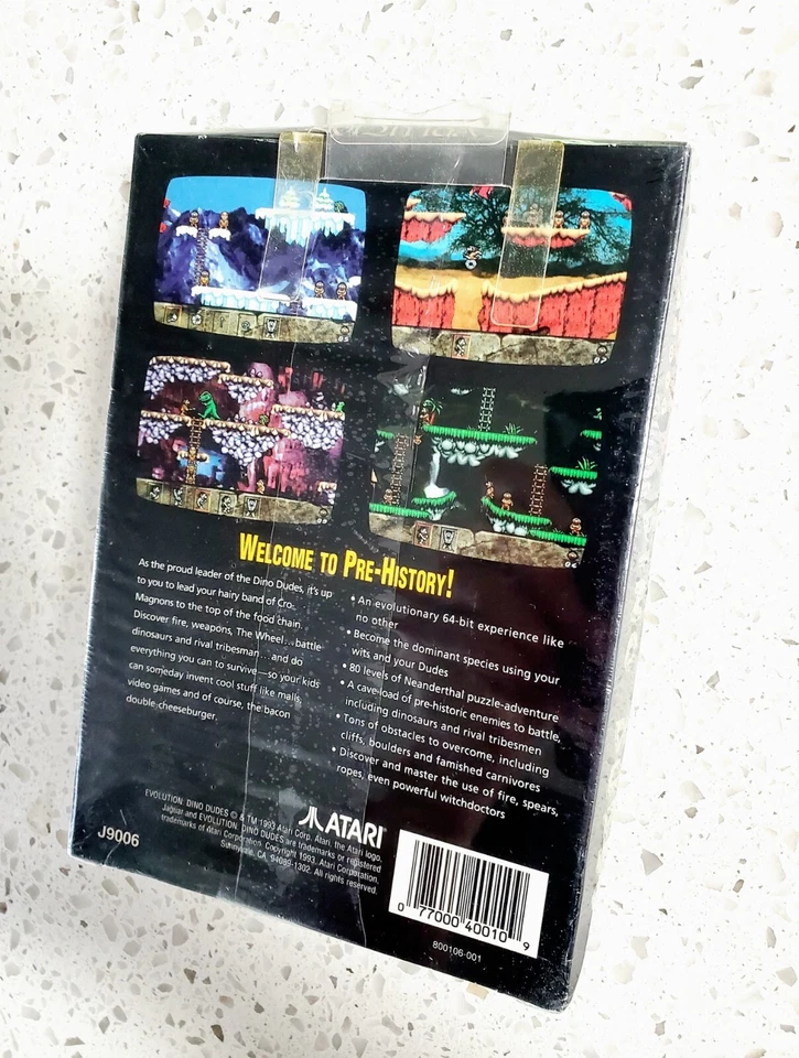 SUPER RARE Authentic Factory Sealed EVOLUTION: DINO DUDES Atari Jaguar GOOD 1994 - Image 4 of 4