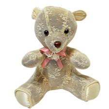 Rare Vintage Matters of Taste Potpourri Zoo Potpourri Stuffed Lace Bear 8.5"
