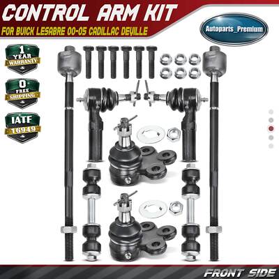 8Pcs Front Sway Bar Link Kit Tie Rod End for Buick LeSabre Cadillac DeVille Olds