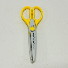 Kraft Edgers Scissors LKE-08 Mini Peaks Crafting Scrapbooking Yellow Handles