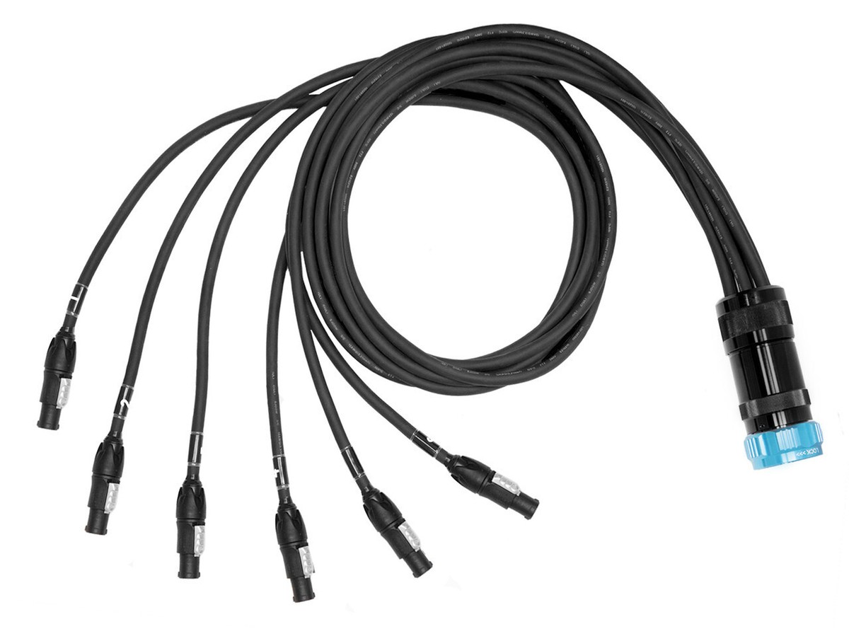 Câble Socapex 19 Broches Femelle Vers 6x Stage Pin Mâle – 6ft – Neuf