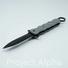 10" Grey Spear Stainless Steel Spring Assisted Tactical Folding Pocket Knife 
