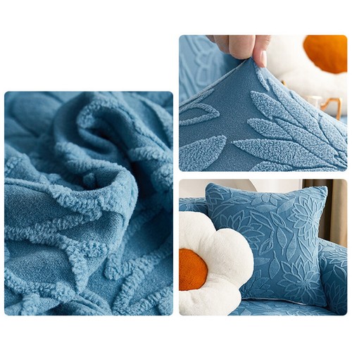 Fleece Jacquard Sofa Cover 1~4 Seater Slipcover Couch Protector All Inclusive - Picture 38 of 42