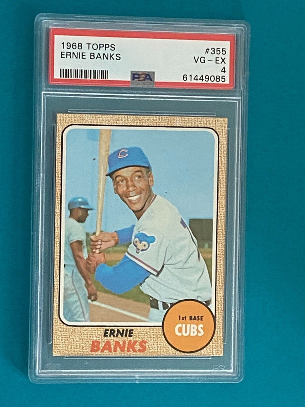 1968 Topps #355 Ernie Banks PSA 4 VG-EX