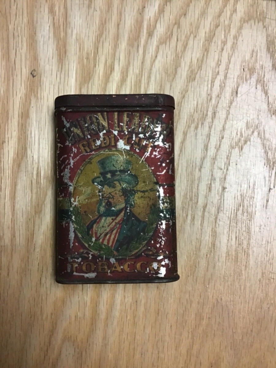 union leader redi cut tobacco tin Vintage Union Leader Redi Cut Tobacco Tin