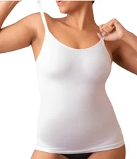 Empetua Scoop Neck Cami Women's M White NWT Med. Control Shapewear 0054